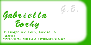 gabriella borhy business card